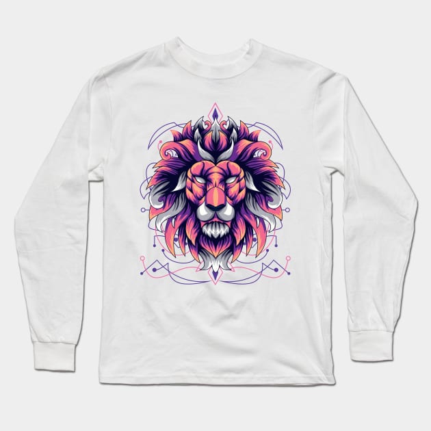 lion head front Long Sleeve T-Shirt by SHINIGAMII